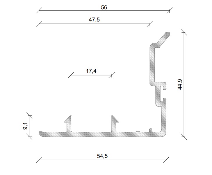 Clip Traslapo Corredera 5,95m
