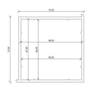Esquinero 70x70  5,95m