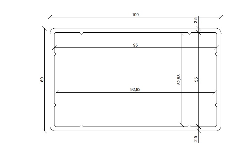 Esquinero 100x60 5,95m